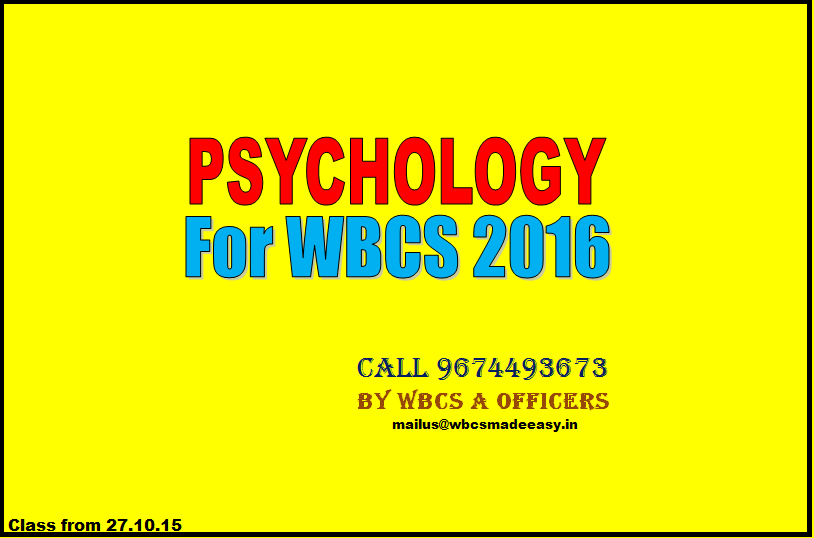 WBCS Main 2015 Psychology Paper I-II Question Papers