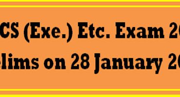 WBCS Preliminary Exam 2018 on 28th January 2018