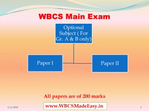 WBCS Exam Structure