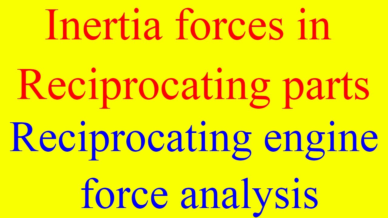 Mechanical Engineering Notes – On Inertia Force Analysis – For W.B.C.S. Examination.