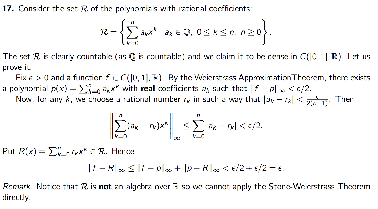 Weierstrass Approximation Theorem – Mathematics Notes – For W.B.C.S. Examination.