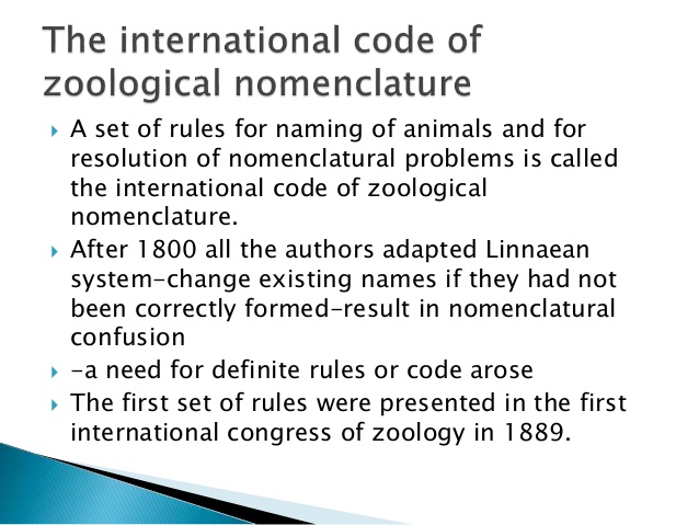 Zoological Nomenclature – Zoology Notes – For W.B.C.S. Examination.