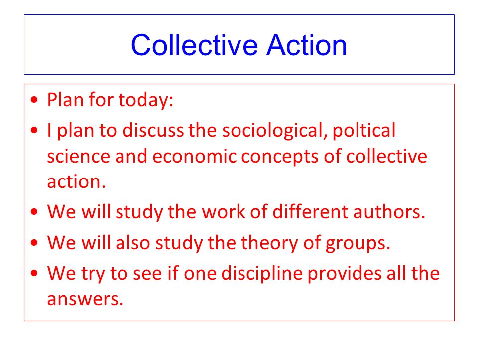 Collective Action – Sociology Notes – For W.B.C.S. Examination.