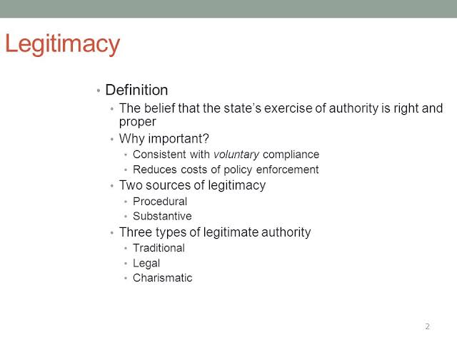 Concept Of Legitimacy – Political Science Notes – For W.B.C.S. Examination.