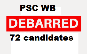 List Of Debarred Candidates Public Service Commission WB as on 1st January 2020