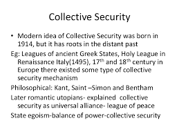 Collective Security – Political Science Notes – For W.B.C.S. Examination.
