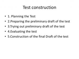 WBCS Psychology - Psychological Test Construction NOTES IMAGE