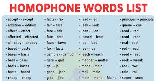Homophones – English Composition Notes – For W.B.C.S. Preliminary Examination.