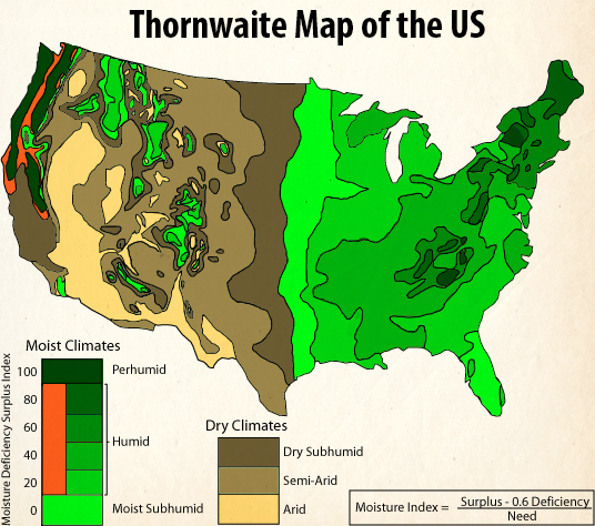 Thornthwaite Climate Classification – Geography Notes – For W.B.C.S. Examination.