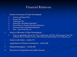 Law Notes On – Financial Relation Between The Union And The States – For W.B.C.S. Examination.