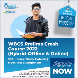 WBCS Prelims Crash Course Online And Offline 2022