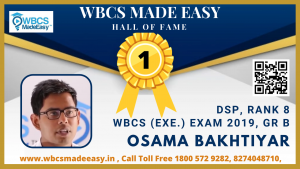 Physical Mock Interview of Osama Bakhtiyar  WBPS Rank 8 WBCS Gr. B 2019 by WBCS MADE EASY