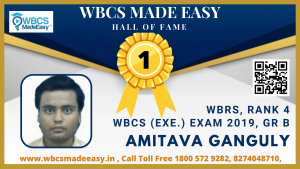 Online Mock Interview of Amitava Ganguly  WBRS Rank 4 WBCS Gr. A 2019 by WBCS MADE EASY