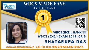 Online Mock Interview of Shatarupa Das WBCS (Exe.) Rank 18 WBCS Gr. A 2019 by WBCS MADE EASY