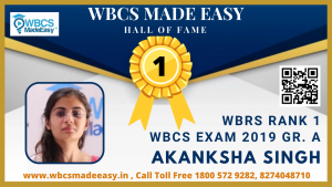 Physical Mock Interview of Akanksha Singh  WBRS Rank 1 WBCS Gr. A 2019 by WBCS MADE EASY