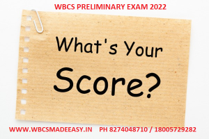 WBCS Preliminary Examination 2022 Individual Marks