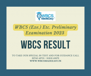 WBCS (Exe.) Etc. Preliminary Exam 2023 Result Cut Off For General SC ST OBC And PH Candidates