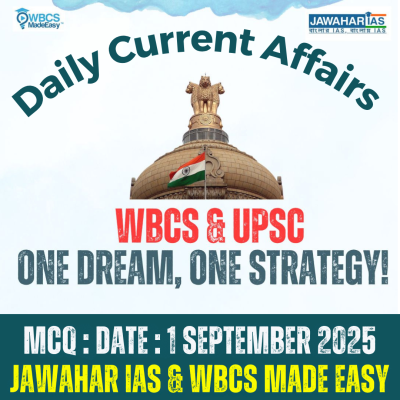WBCS Daily Current Affairs Multiple Choice Questions MCQ 01.09.2025
